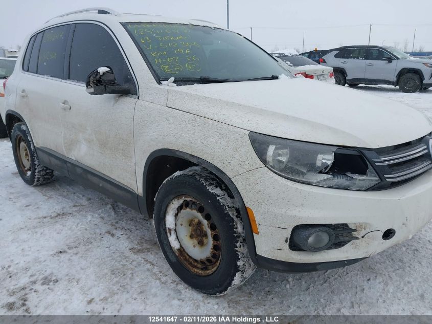 2013 Volkswagen Tiguan S/Se/Sel VIN: WVGJV7AX6DW512306 Lot: 12541647