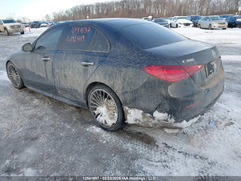 Vin: w1kaf4hb9rr192419, lot: 2932783, mercedes-benz c 300 4matic 20243