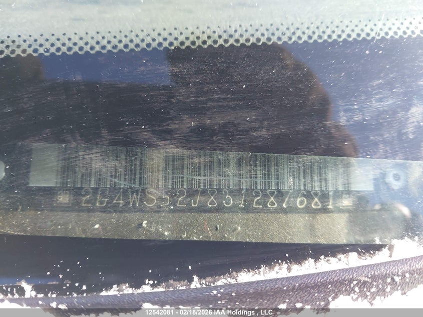 2003 Buick Century Custom VIN: 2G4WS52J831287681 Lot: 12542081