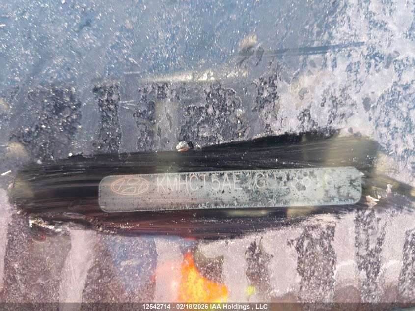 2016 Hyundai Accent Gl VIN: KMHCT5AE1GU238160 Lot: 12542714