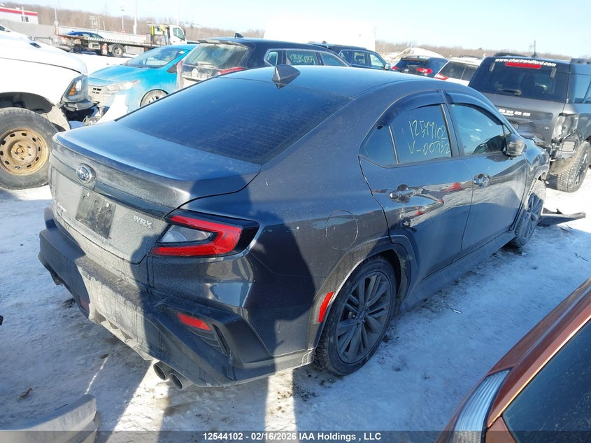 2022 Subaru Wrx VIN: JF1VBAA6XN9007152 Lot: 12544102