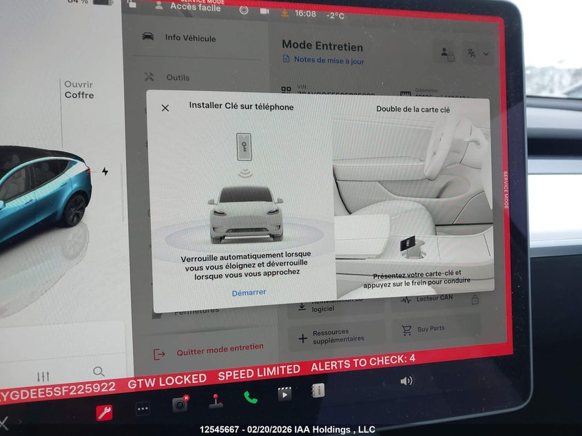 2025 Tesla Model Y Long Range VIN: 7SAYGDEE5SF225922 Lot: 12545667