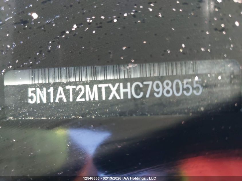 2017 Nissan Rogue S/Sv VIN: 5N1AT2MTXHC798055 Lot: 12546555