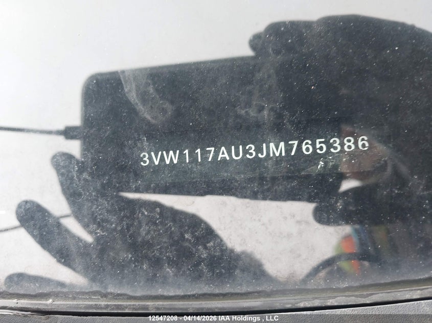 2018 Volkswagen Golf Sportwagen S VIN: 3VW117AU3JM765386 Lot: 12547208