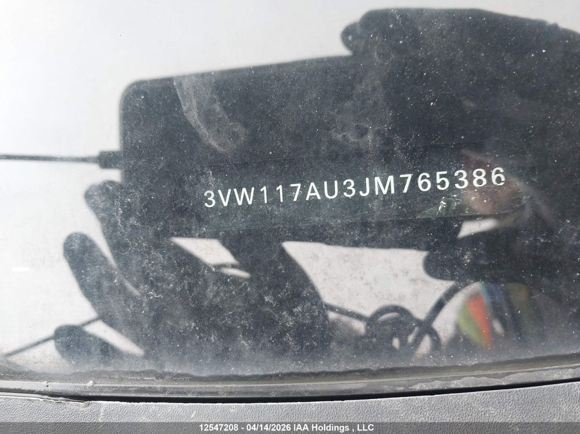 2018 Volkswagen Golf Sportwagen S VIN: 3VW117AU3JM765386 Lot: 12547208
