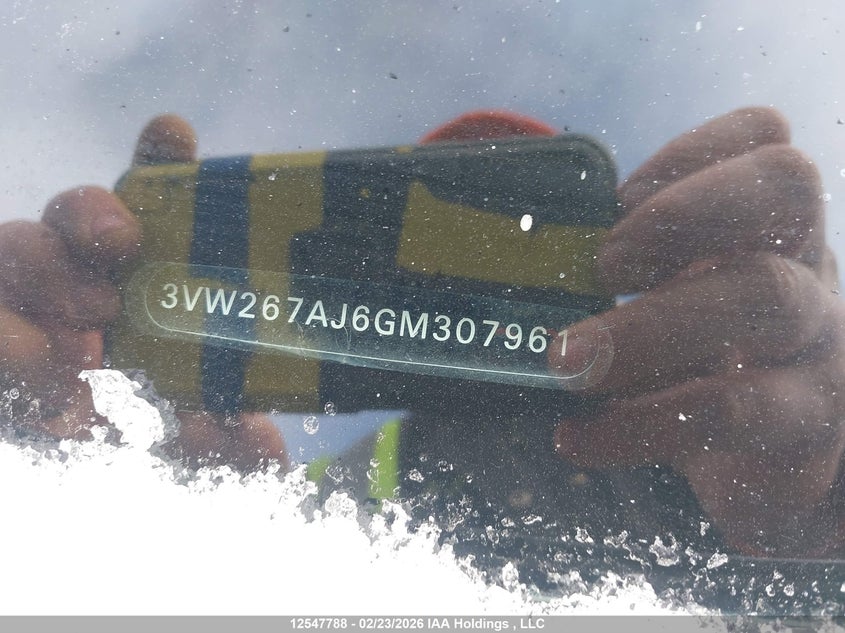 2016 Volkswagen Jetta S VIN: 3VW267AJ6GM307961 Lot: 12547788