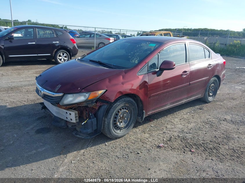 2012 Honda Civic, Theft Recovery, IAAI, VIN 2HGFB2F44CH017119 — photo 2