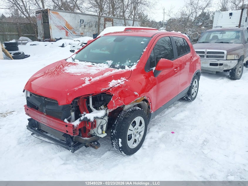2015 Chevrolet Trax, Удар спереди, IAAI, VIN 3GNCJKSB9FL239246 — фото 2