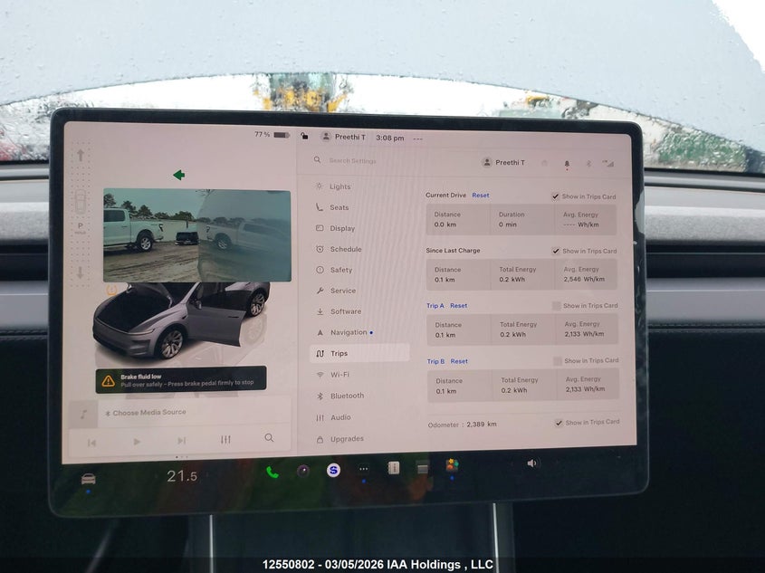 2026 Tesla Model Y VIN: XP7YGDEE8TB727854 Lot: 12550802