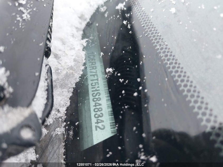 2017 Ram 1500 St VIN: 1C6RR7FT5HS848342 Lot: 12551071