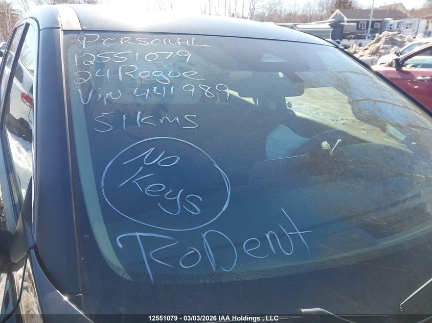 2024 Nissan Rogue S VIN: JN8BT3AB1RW441989 Lot: 12551079