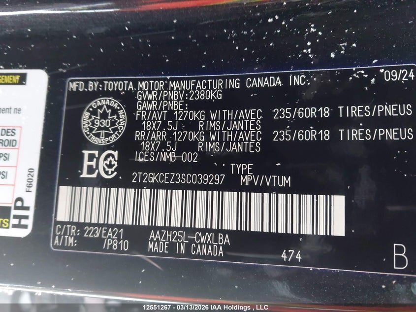 2025 Lexus Nx 350H 350H VIN: 2T2GKCEZ3SC039297 Lot: 12551267