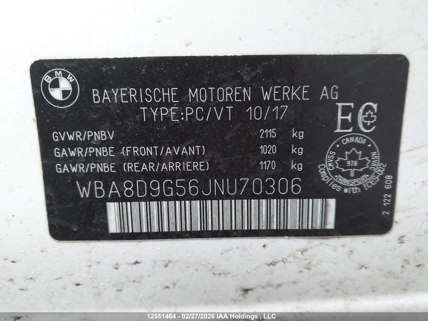 BMW 330i Xdrive 2018 WBA8D9G56JNU70306 Image 18