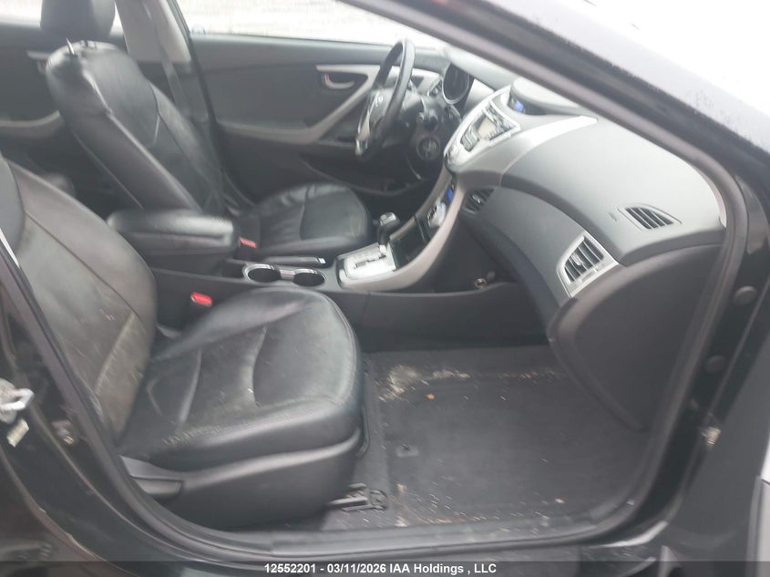 2012 Hyundai Elantra 1.8 Gls/limited Black Lot 111012552201 Vin 5NPDH4AE4CH095925