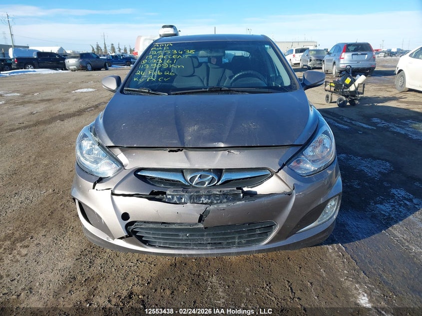 2013 Hyundai Accent Gls/Se VIN: KMHCU5AE9DU073161 Lot: 12553438