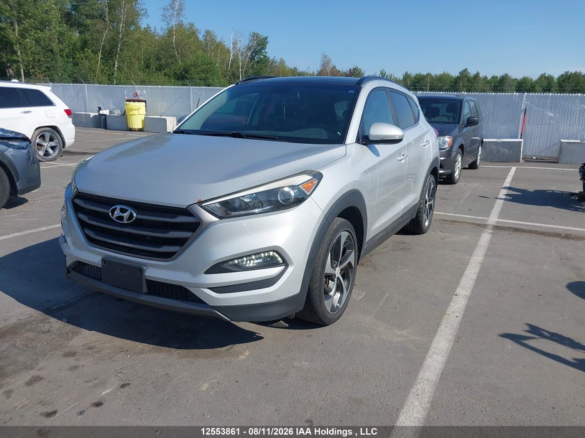 2016 Hyundai Tucson, Удар спереди, IAAI, VIN KM8J3CA28GU072320 — фото 2