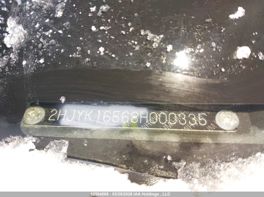 2008 Honda Ridgeline Ex-L VIN: 2HJYK16568H000335 Lot: 12554565