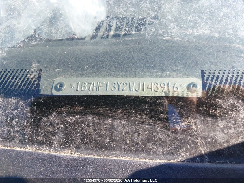 1998 Dodge Ram 1500 VIN: 1B7HF13Y2WJ143916 Lot: 12554976