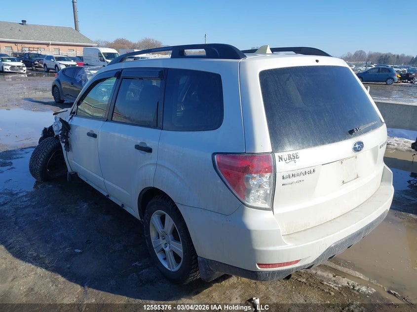 2012 Subaru Forester 2.5 2.5x White Lot 111012555376 Vin JF2SHCBC0CH455948