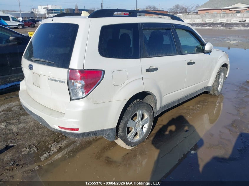 2012 Subaru Forester 2.5 2.5x White Lot 111012555376 Vin JF2SHCBC0CH455948