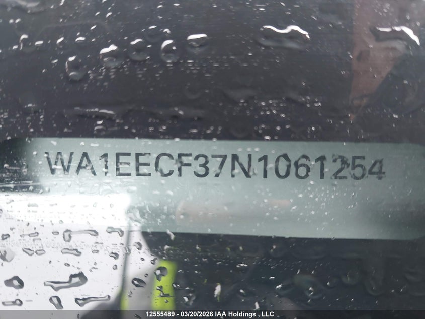 2022 Audi Q3 Premium Plus S Line 45 VIN: WA1EECF37N1061254 Lot: 12555489