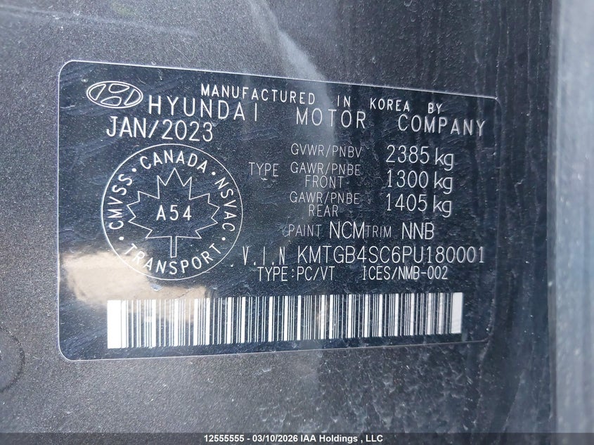 2023 Genesis G80 Advanced VIN: KMTGB4SC6PU180001 Lot: 12555555