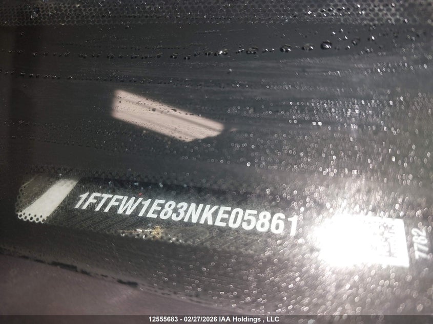 2022 Ford F150 Supercrew VIN: 1FTFW1E83NKE05861 Lot: 12555683