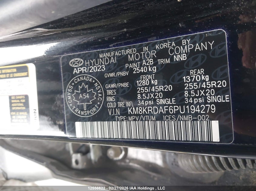 2023 Hyundai Ioniq 5 Preferred Long Range With Luxury Package VIN: KM8KRDAF6PU194279 Lot: 12556622
