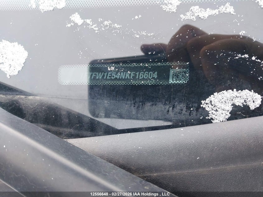 2022 Ford F150 Supercrew VIN: 1FTFW1E54NKF16604 Lot: 12556648