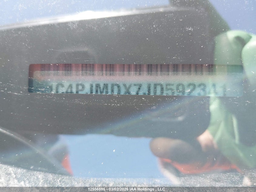 2018 Jeep Cherokee Limited VIN: 1C4PJMDX7JD592341 Lot: 12556885