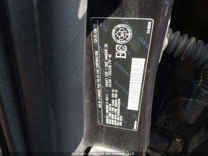 2016 Volvo V60 Premier VIN: YV1612SK1G1296484 Lot: 12557491