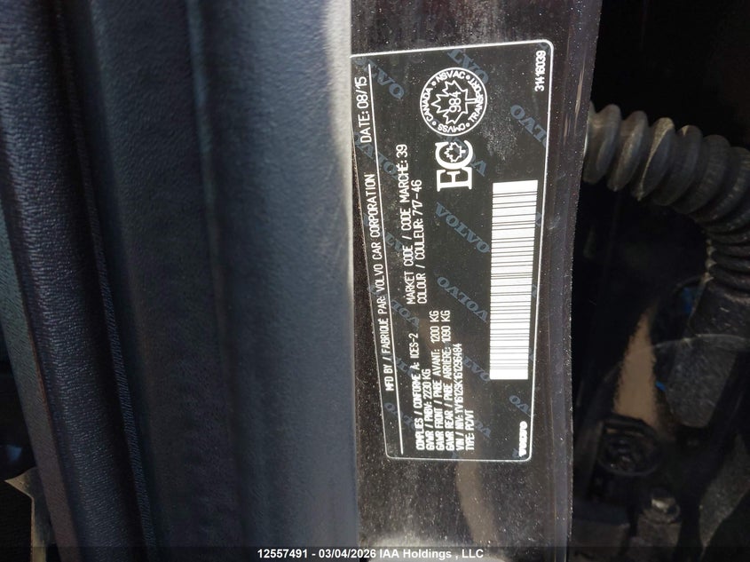 2016 Volvo V60 Premier VIN: YV1612SK1G1296484 Lot: 12557491