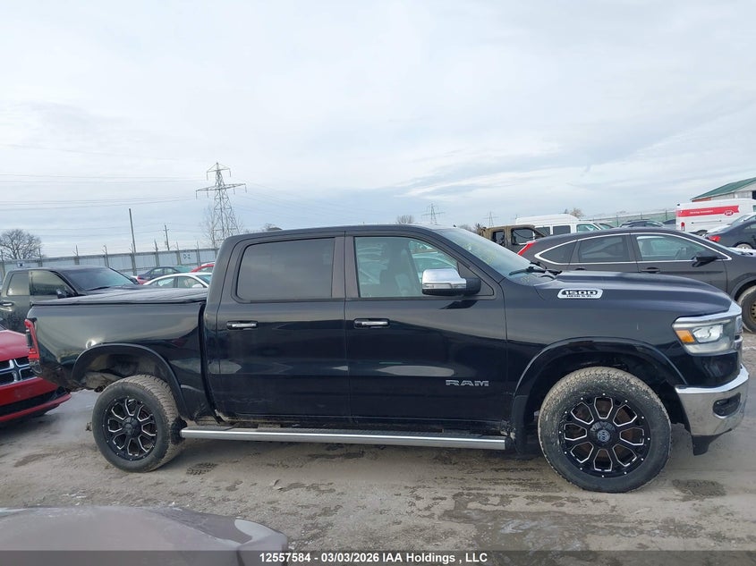 2019 Ram 1500 5.7 Laramie Black Lot 111012557584 Vin 1C6SRFJT9KN501346