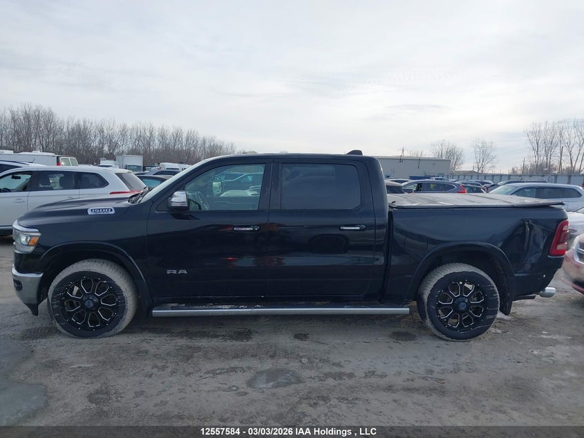 2019 Ram 1500 5.7 Laramie Black Lot 111012557584 Vin 1C6SRFJT9KN501346