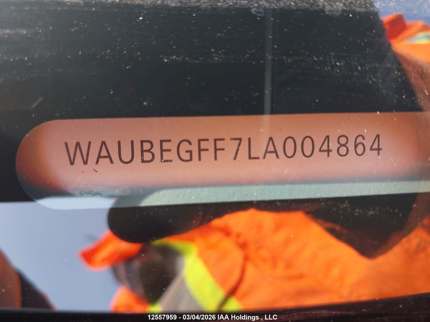 2020 Audi A3 VIN: WAUBEGFF7LA004864 Lot: 12557959