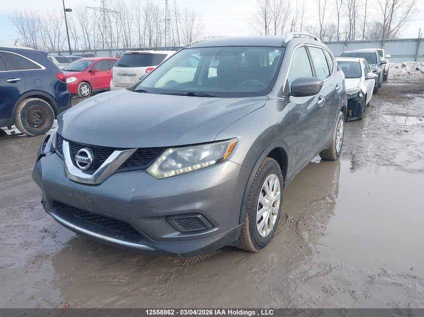 2016 Nissan Rogue, Front, IAAI, VIN 5N1AT2MT7GC736854 — photo 2