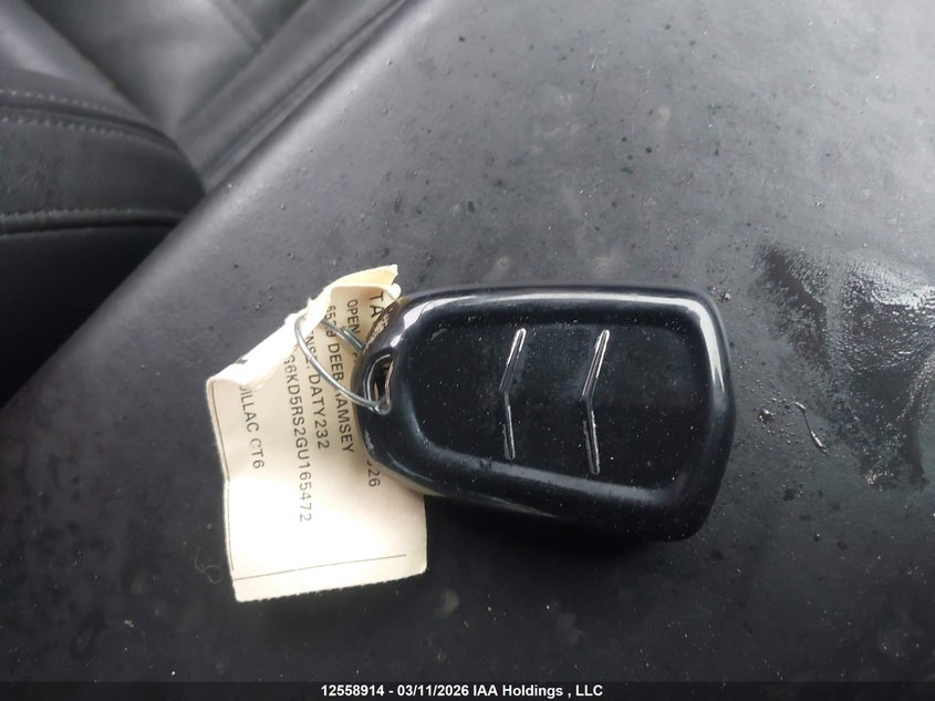 2016 Cadillac Ct6 Luxury VIN: 1G6KD5RS2GU165472 Lot: 12558914