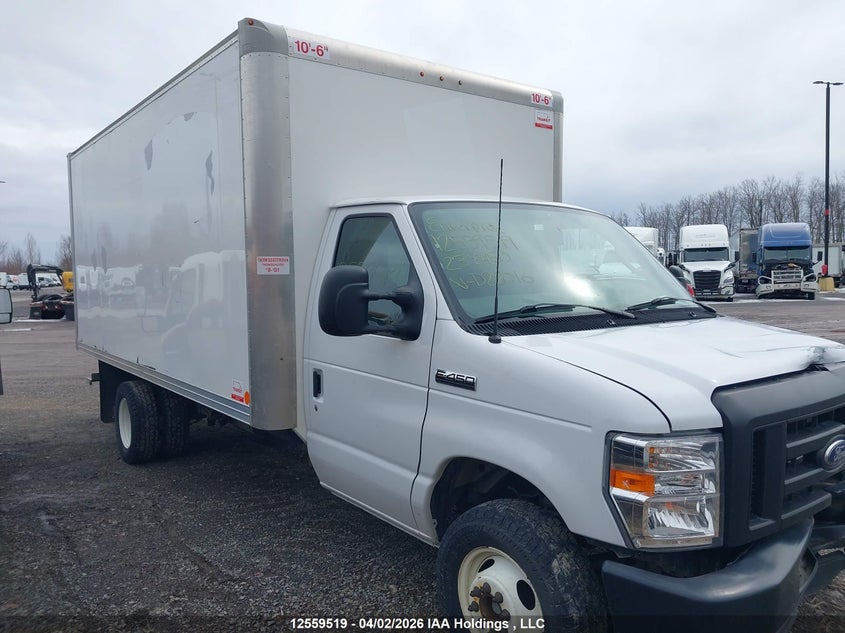 2023 Ford Econoline 7.3 E450 Super Duty Cutaway Van White Lot 111012559519 Vin 1FDWE4FK6PDD28016