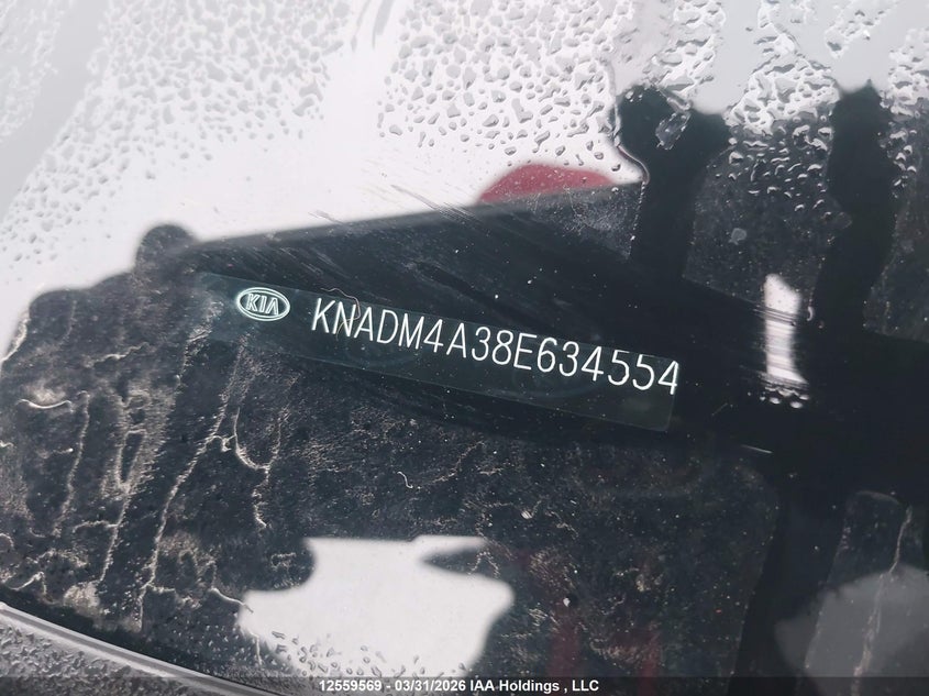 2014 Kia Rio Ex/Ex+/Lx/Lx+/Sx VIN: KNADM4A38E6345543 Lot: 12559569