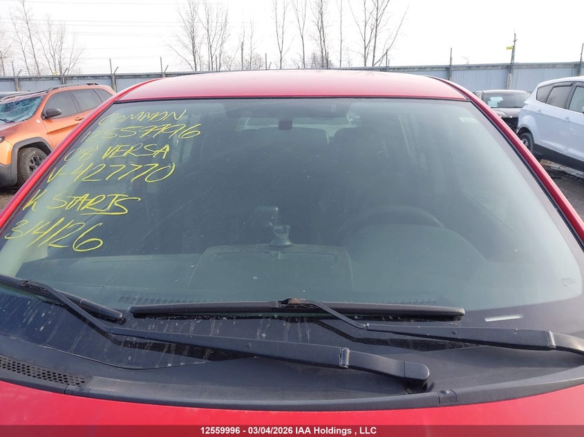 2008 Nissan Versa S/Sl VIN: 3N1BC13E38L427770 Lot: 12559996