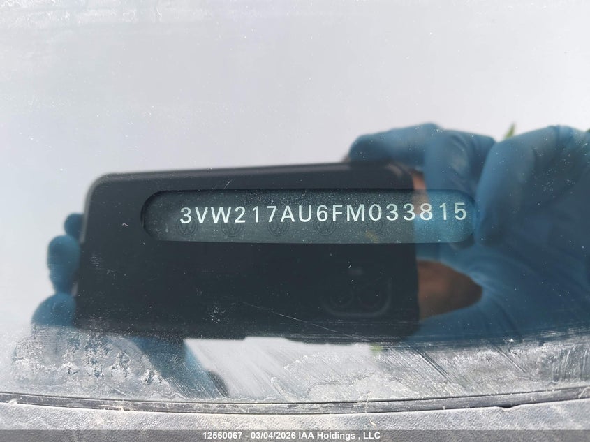 2015 Volkswagen Golf VIN: 3VW217AU6FM033815 Lot: 12560067
