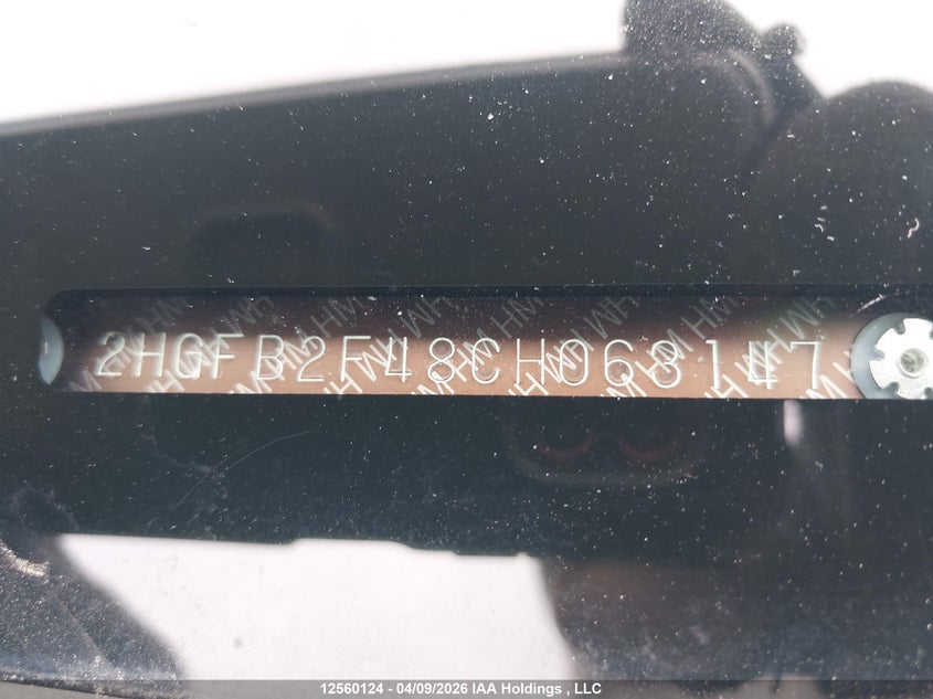 2012 Honda Civic VIN: 2HGFB2F48CH063147 Lot: 12560124