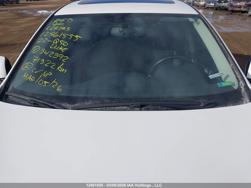 2022 Infiniti Q50 Luxe VIN: JN1EV7BRXNM342392 Lot: 12561555