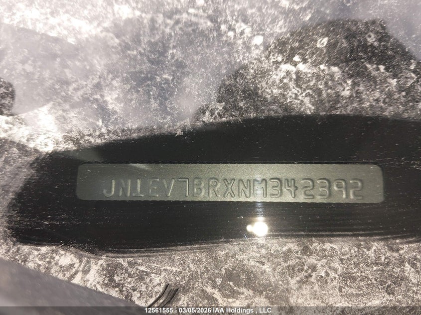 2022 Infiniti Q50 Luxe VIN: JN1EV7BRXNM342392 Lot: 12561555