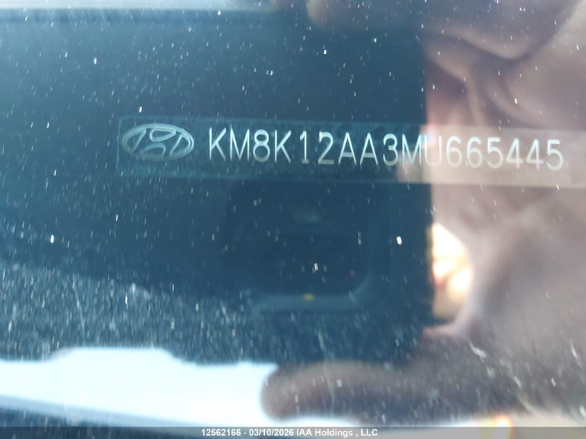 2021 Hyundai Kona Se VIN: KM8K12AA3MU665445 Lot: 12562166