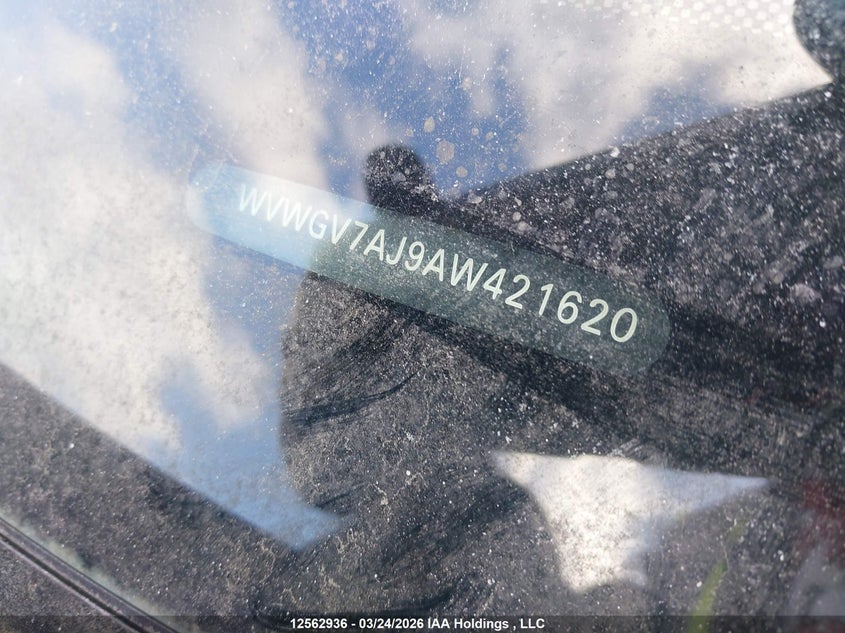 2010 Volkswagen Gti VIN: WVWGV7AJ9AW421620 Lot: 12562936