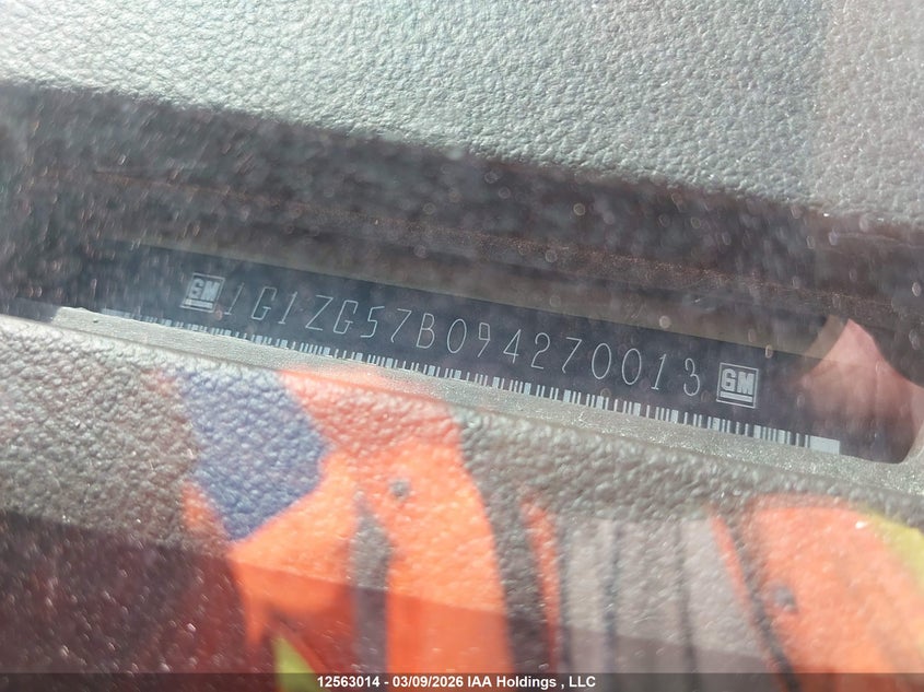 2009 Chevrolet Malibu Ls VIN: 1G1ZG57B094270013 Lot: 12563014