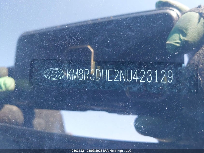 2022 Hyundai Palisade Sel VIN: KM8R3DHE2NU423129 Lot: 12563122