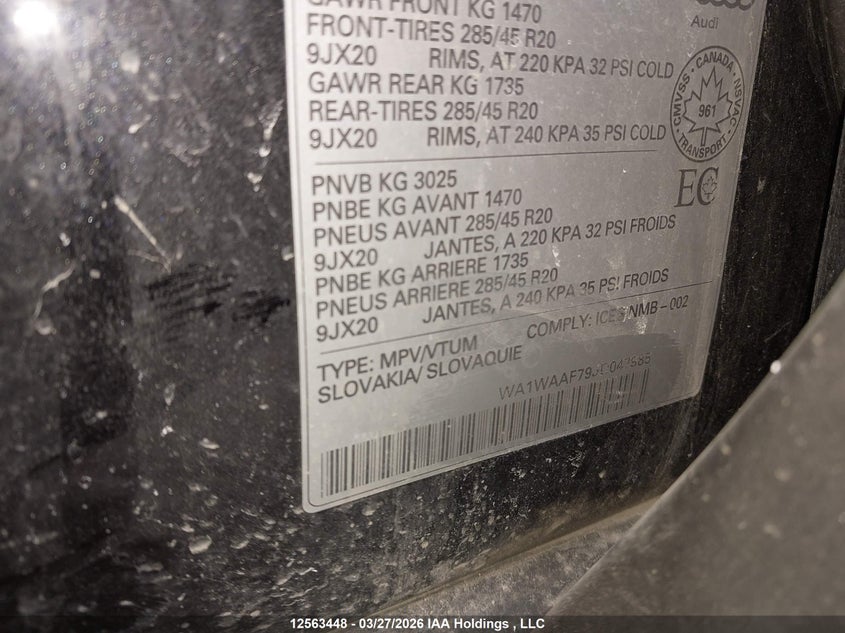 2018 Audi Q7 3.0T Technik VIN: WA1WAAF79JD047985 Lot: 12563448