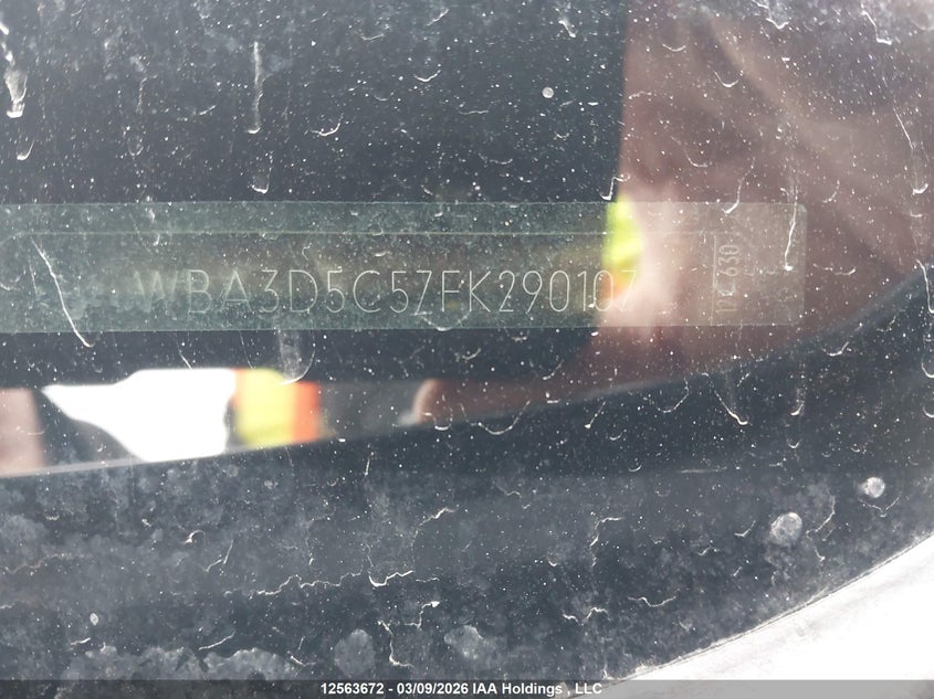 2015 BMW 328D xDrive VIN: WBA3D5C57FK290107 Lot: 12563672